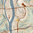 Wheeling West Virginia Map Print in Woodblock Style Zoomed In Close Up Showing Details