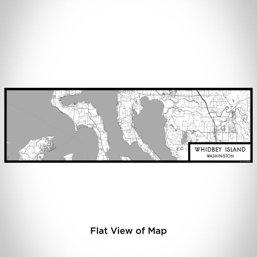 Flat View of Map Custom Whidbey Island Washington Map Enamel Mug in Classic
