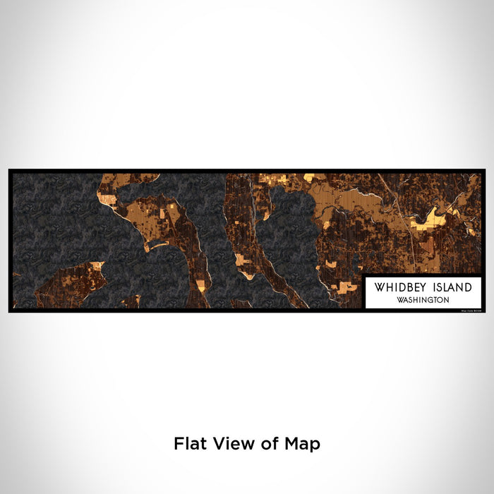 Flat View of Map Custom Whidbey Island Washington Map Enamel Mug in Ember