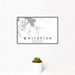 12x18 Whitefish Montana Map Print Landscape Orientation in Classic Style With Small Cactus Plant in White Planter