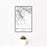 12x18 Whitefish Montana Map Print Portrait Orientation in Classic Style With Small Cactus Plant in White Planter