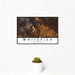 12x18 Whitefish Montana Map Print Landscape Orientation in Ember Style With Small Cactus Plant in White Planter