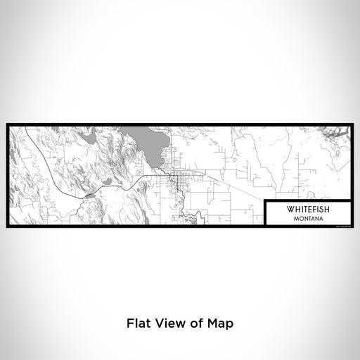 Flat View of Map Custom Whitefish Montana Map Enamel Mug in Classic