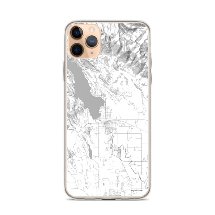 Custom iPhone 11 Pro Max Whitefish Montana Map Phone Case in Classic