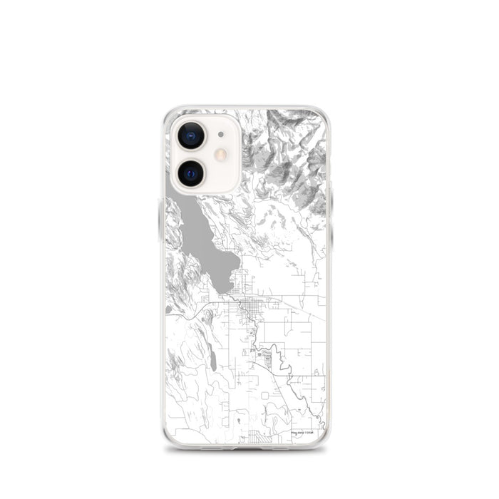 Custom iPhone 12 mini Whitefish Montana Map Phone Case in Classic