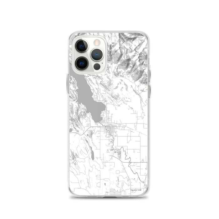 Custom iPhone 12 Pro Whitefish Montana Map Phone Case in Classic