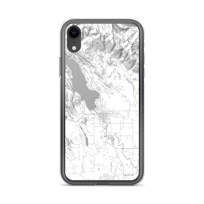 Custom iPhone XR Whitefish Montana Map Phone Case in Classic