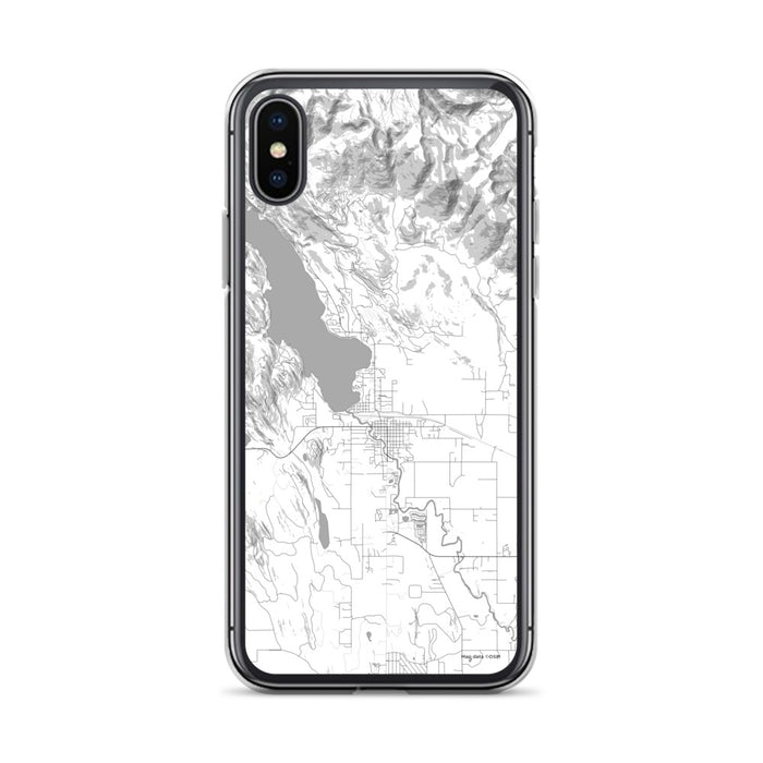 Custom iPhone X/XS Whitefish Montana Map Phone Case in Classic