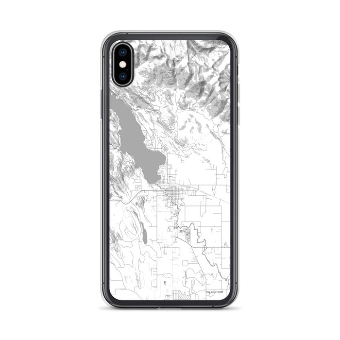Custom iPhone XS Max Whitefish Montana Map Phone Case in Classic