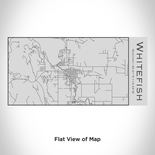 Rendered View of Whitefish Montana Map Engraving on 17oz Stainless Steel Insulated Cola Bottle