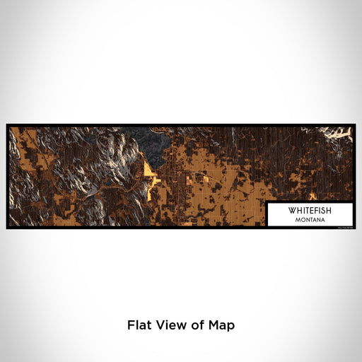 Flat View of Map Custom Whitefish Montana Map Enamel Mug in Ember