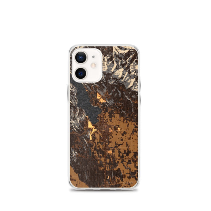 Custom iPhone 12 mini Whitefish Montana Map Phone Case in Ember