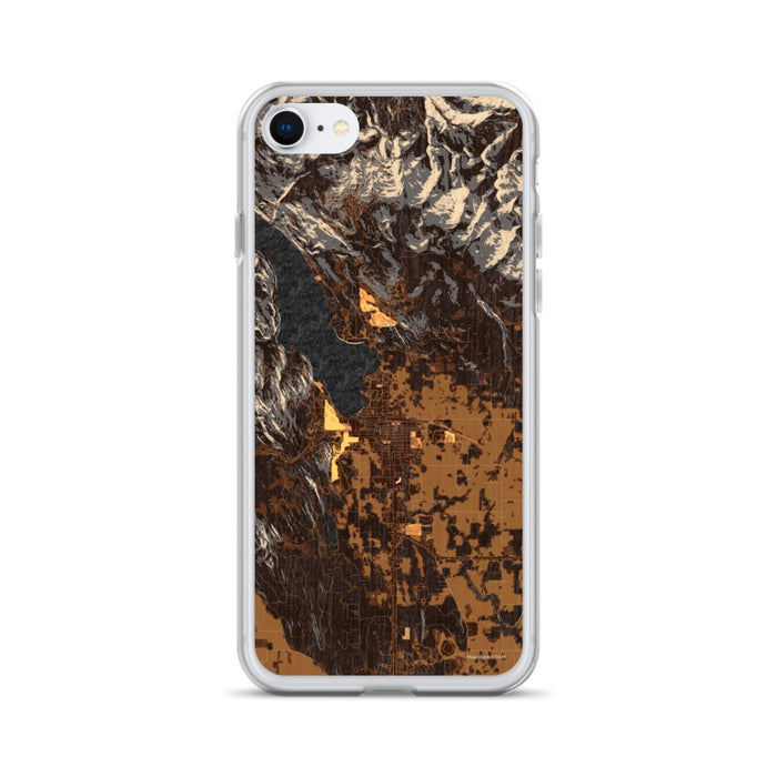 Custom iPhone SE Whitefish Montana Map Phone Case in Ember