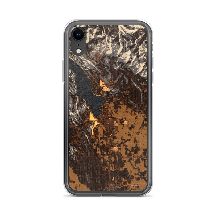 Custom iPhone XR Whitefish Montana Map Phone Case in Ember