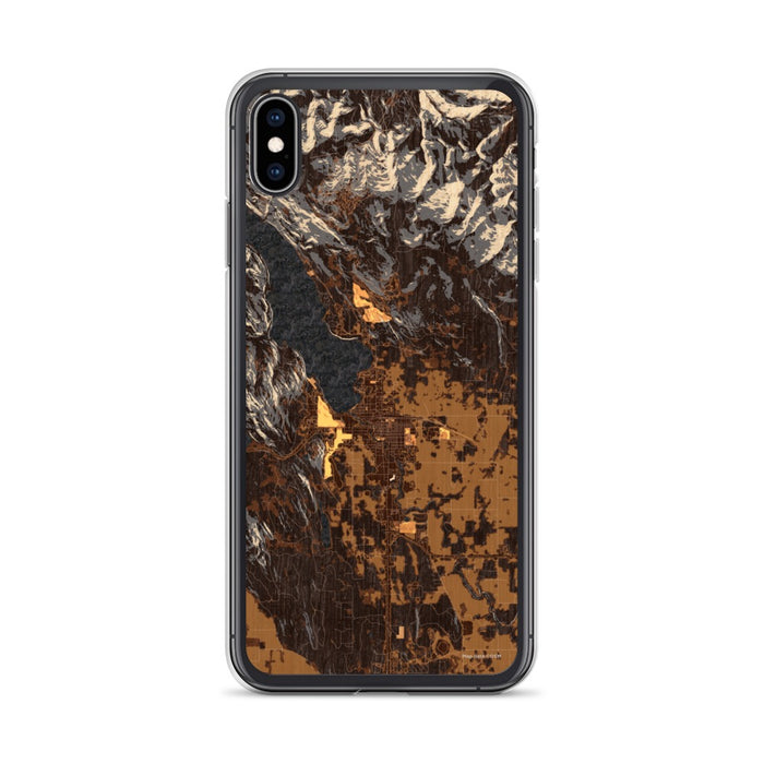 Custom iPhone XS Max Whitefish Montana Map Phone Case in Ember
