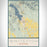 Whitefish Montana Map Print Portrait Orientation in Woodblock Style With Shaded Background