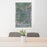 24x36 White Mountains New Hampshire Map Print Portrait Orientation in Afternoon Style Behind 2 Chairs Table and Potted Plant