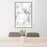 24x36 White Mountains New Hampshire Map Print Portrait Orientation in Classic Style Behind 2 Chairs Table and Potted Plant