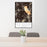 24x36 White Mountains New Hampshire Map Print Portrait Orientation in Ember Style Behind 2 Chairs Table and Potted Plant