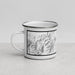 Left View Custom White Mountains New Hampshire Map Enamel Mug in Classic