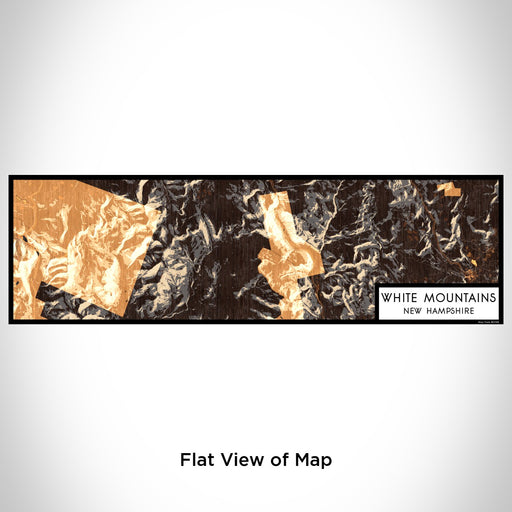 Flat View of Map Custom White Mountains New Hampshire Map Enamel Mug in Ember