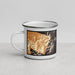 Left View Custom White Mountains New Hampshire Map Enamel Mug in Ember