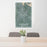 24x36 White Plains New York Map Print Portrait Orientation in Afternoon Style Behind 2 Chairs Table and Potted Plant
