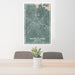 24x36 White Plains New York Map Print Portrait Orientation in Afternoon Style Behind 2 Chairs Table and Potted Plant