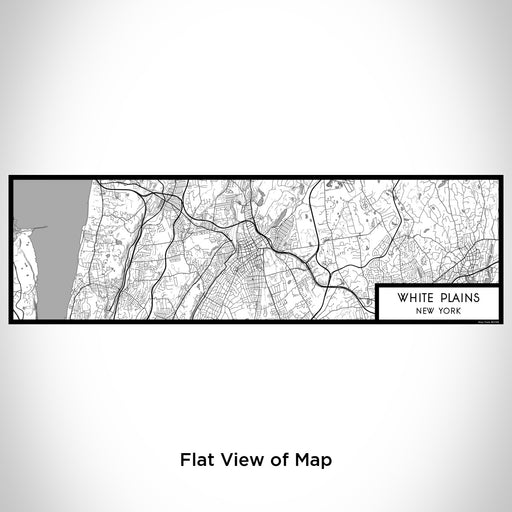 Flat View of Map Custom White Plains New York Map Enamel Mug in Classic