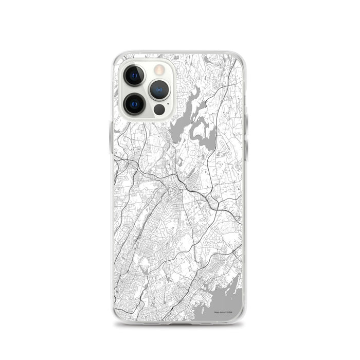 Custom White Plains New York Map iPhone 12 Pro Phone Case in Classic