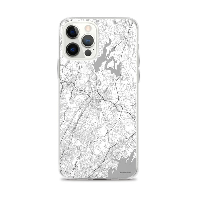 Custom White Plains New York Map iPhone 12 Pro Max Phone Case in Classic