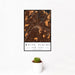12x18 White Plains New York Map Print Portrait Orientation in Ember Style With Small Cactus Plant in White Planter