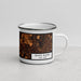 Right View Custom White Plains New York Map Enamel Mug in Ember