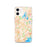Custom White Plains New York Map iPhone 12 Phone Case in Watercolor