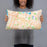 Person holding 20x12 Custom White Plains New York Map Throw Pillow in Watercolor