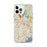 Custom White Plains New York Map iPhone 12 Pro Max Phone Case in Woodblock