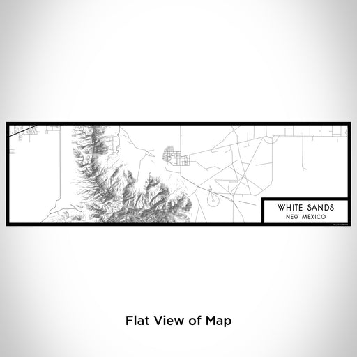 Flat View of Map Custom White Sands New Mexico Map Enamel Mug in Classic