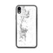 Custom White Sands New Mexico Map Phone Case in Classic