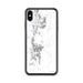 Custom White Sands New Mexico Map Phone Case in Classic