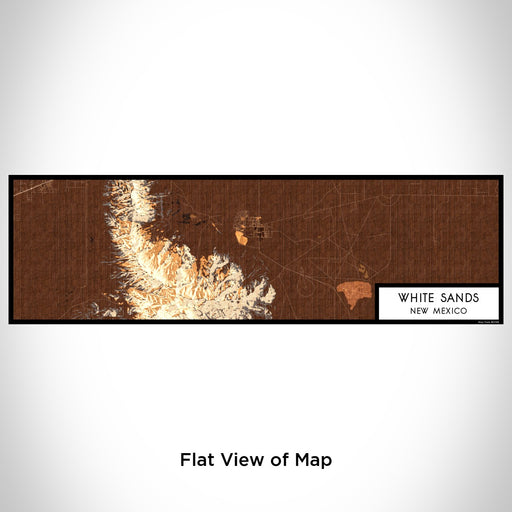 Flat View of Map Custom White Sands New Mexico Map Enamel Mug in Ember