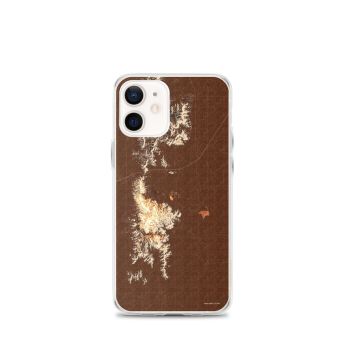 Custom White Sands New Mexico Map iPhone 12 mini Phone Case in Ember