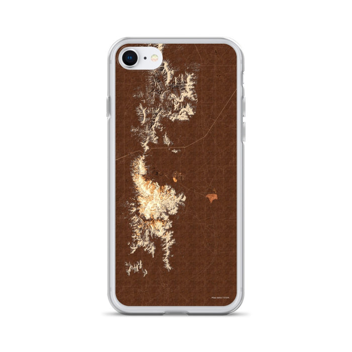 Custom White Sands New Mexico Map iPhone SE Phone Case in Ember