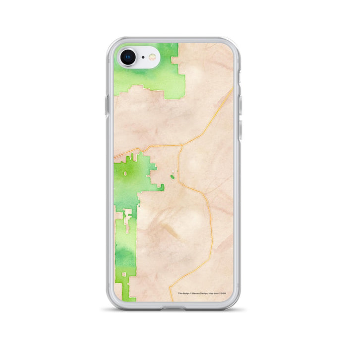 Custom White Sands New Mexico Map iPhone SE Phone Case in Watercolor