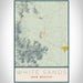 White Sands New Mexico Map Print Portrait Orientation in Woodblock Style With Shaded Background