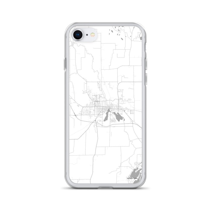 Custom iPhone SE Whitewater Wisconsin Map Phone Case in Classic