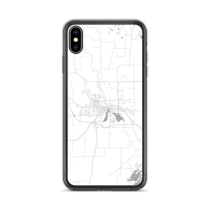 Custom iPhone XS Max Whitewater Wisconsin Map Phone Case in Classic