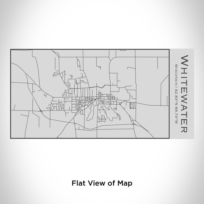 Rendered View of Whitewater Wisconsin Map Engraving on 17oz Stainless Steel Insulated Cola Bottle
