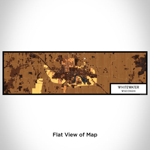 Flat View of Map Custom Whitewater Wisconsin Map Enamel Mug in Ember