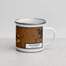 Right View Custom Whitewater Wisconsin Map Enamel Mug in Ember