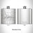 Rendered View of Whitewater Wisconsin Map Engraving on 6oz Stainless Steel Flask